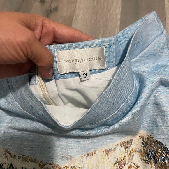 NWT Anthropologie Corey Lynn Calter Winter Wonderland Midi Skirt Size 1X - Picture 4 of 7